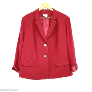 Maroon Cuffed Blazer (Monroe & Main)