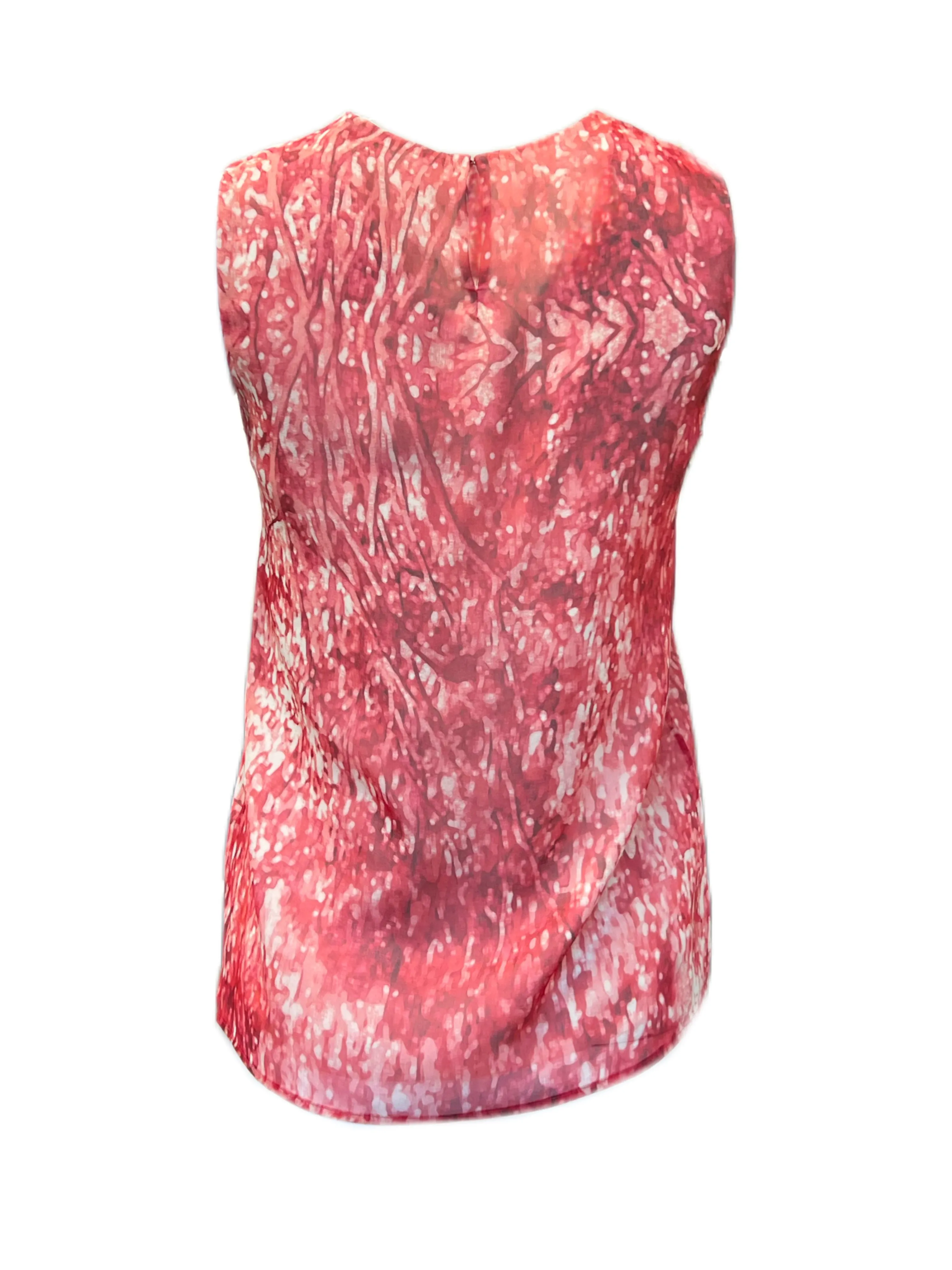 Max Mara Women's Pink Pontiac Sleeveless Silk Blouse Size 2 NWT