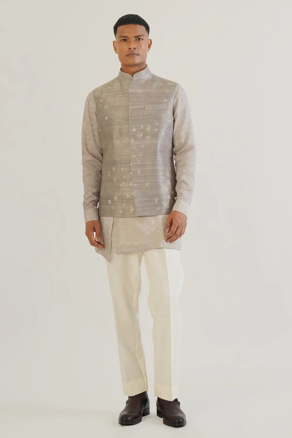 Metallic Hand Embroidered Jawahar Jacket