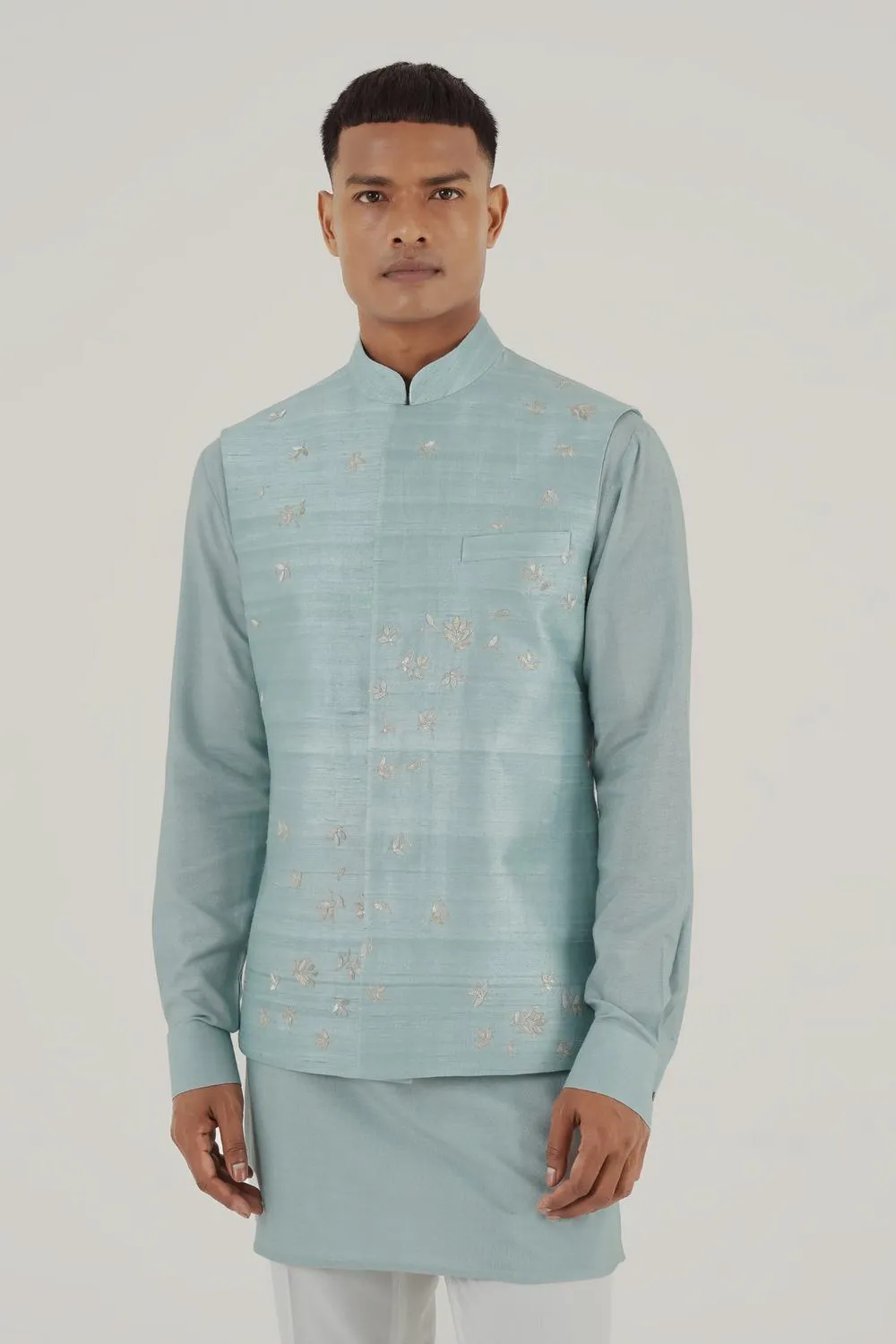 Metallic Hand Embroidered Jawahar Jacket