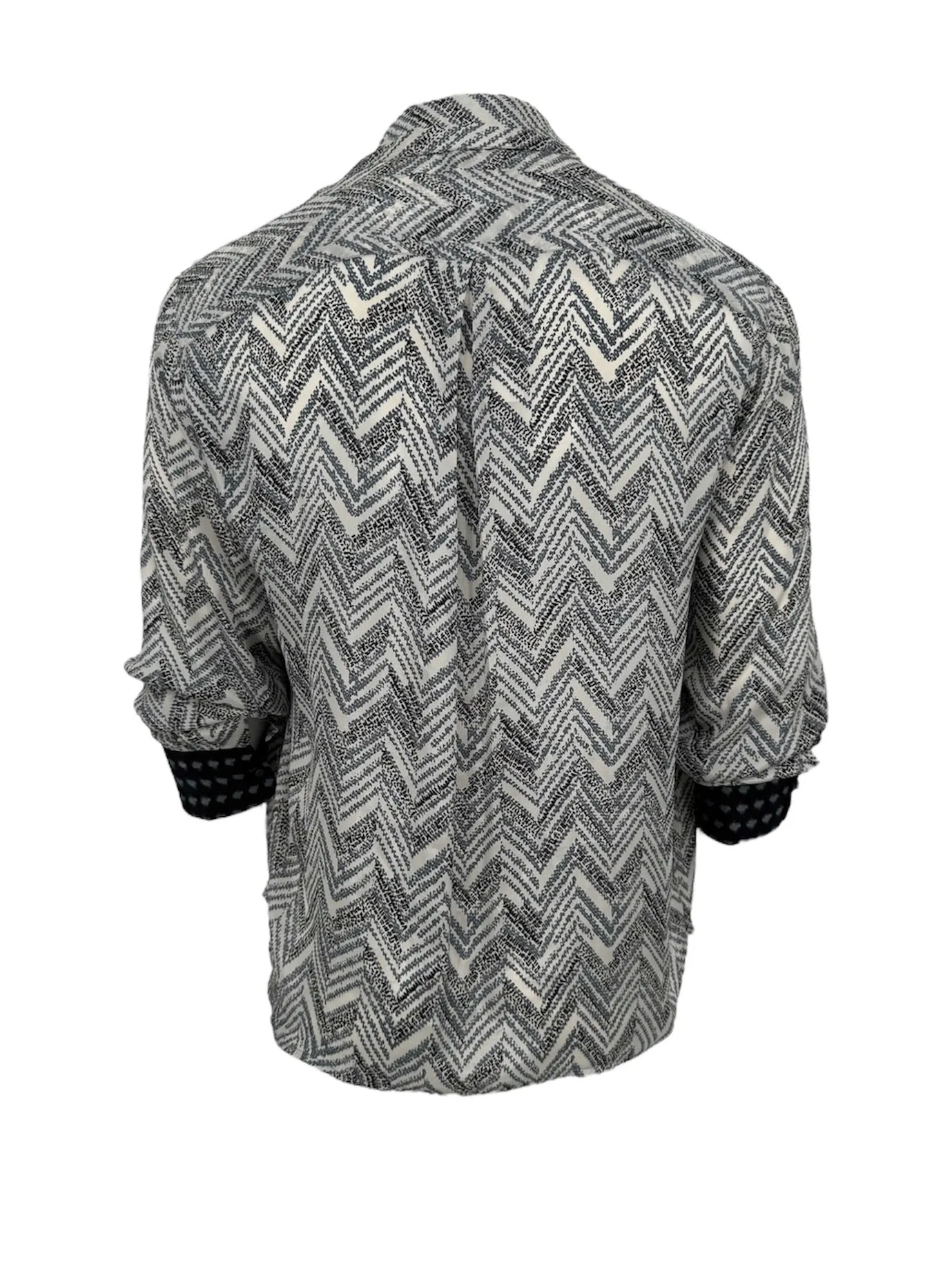 Minted Chevron Long Sleeve Shirt - Dusky Blue