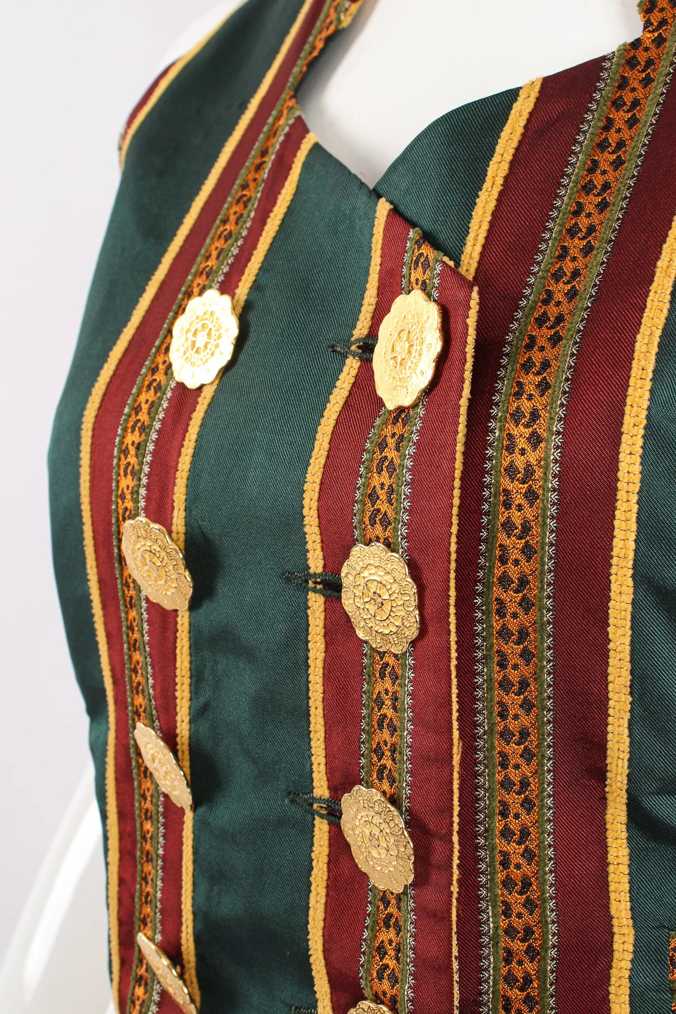 Mixed Print Silk Vest
