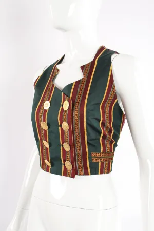 Mixed Print Silk Vest