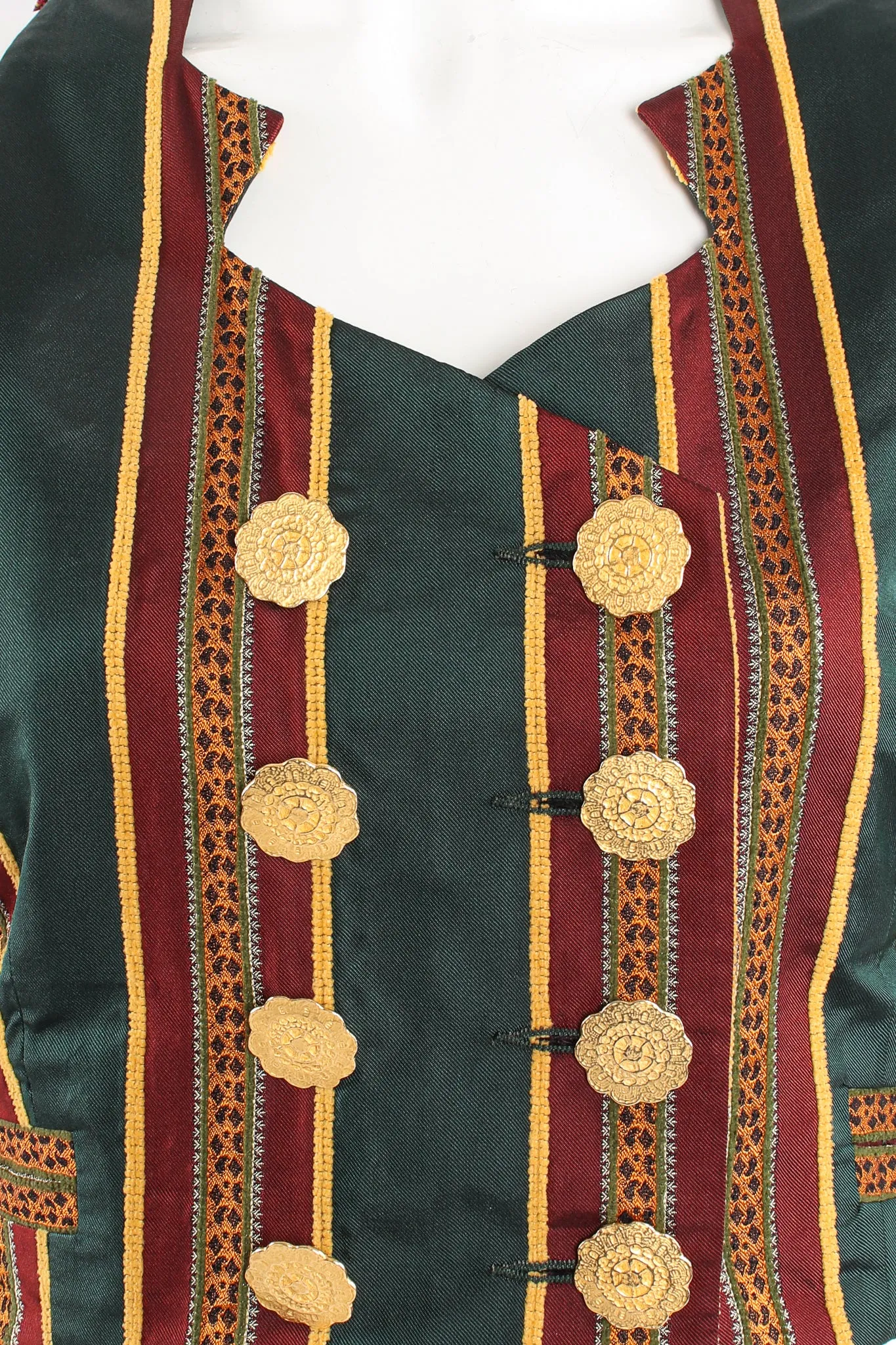 Mixed Print Silk Vest