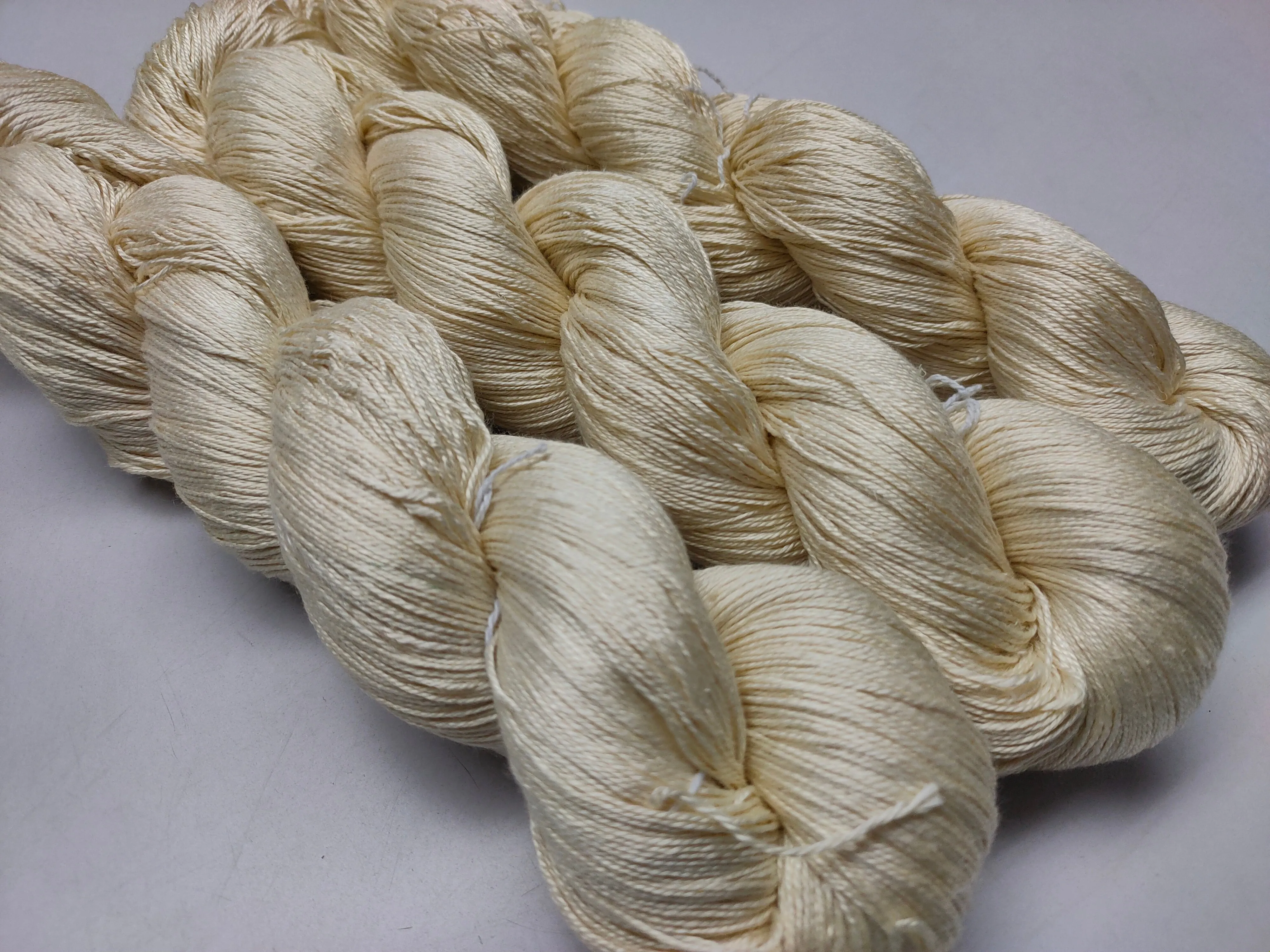 Mulberry Silk Yarn 600M in 100Gram Undyed