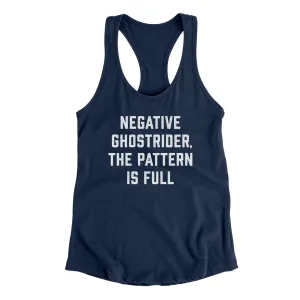 Negative Ghostrider The Pattern Is Full Women's Racerback Tank