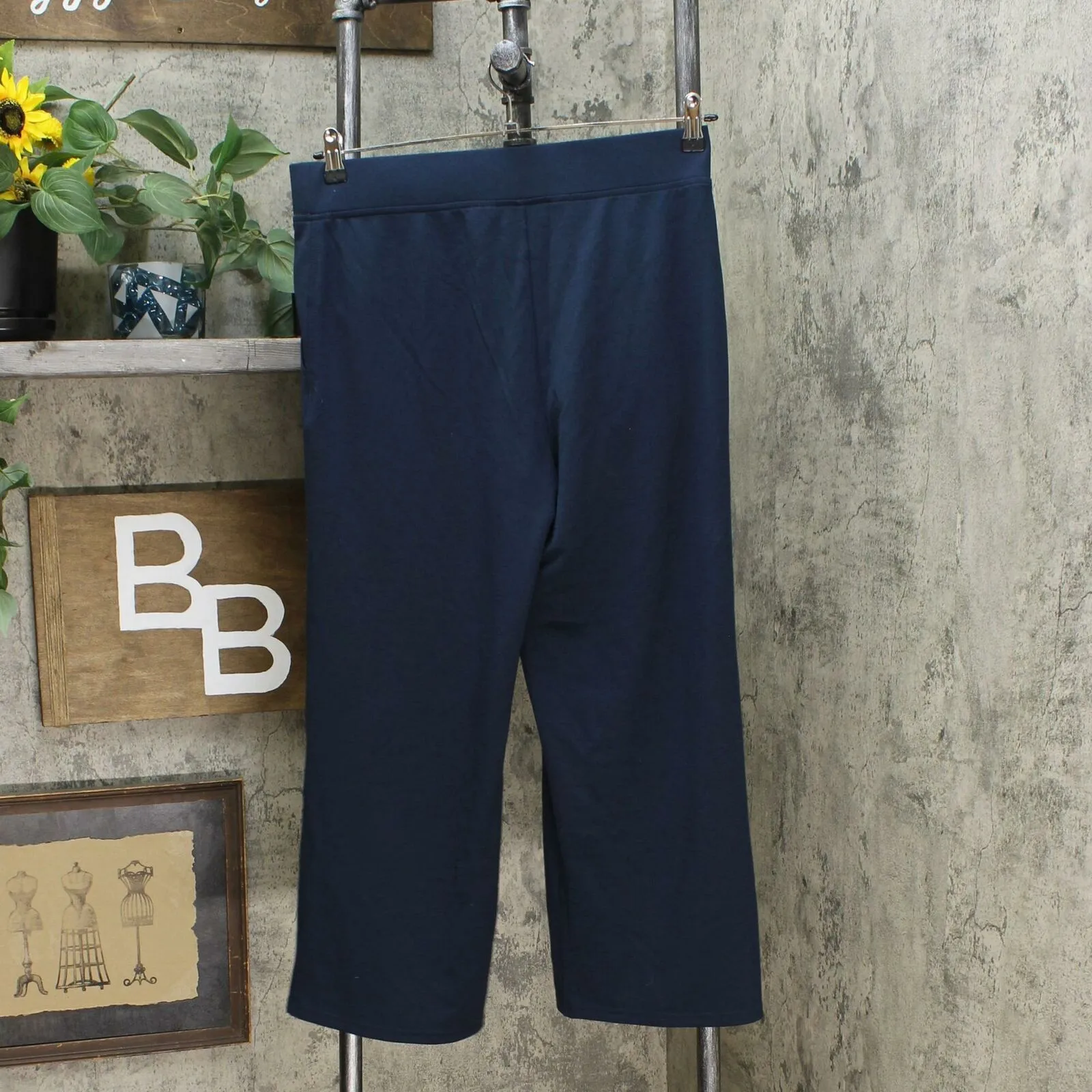 New Sentimental Women's Wide Waistband Cropped Soft Knit Pants. 1369425-NEW L