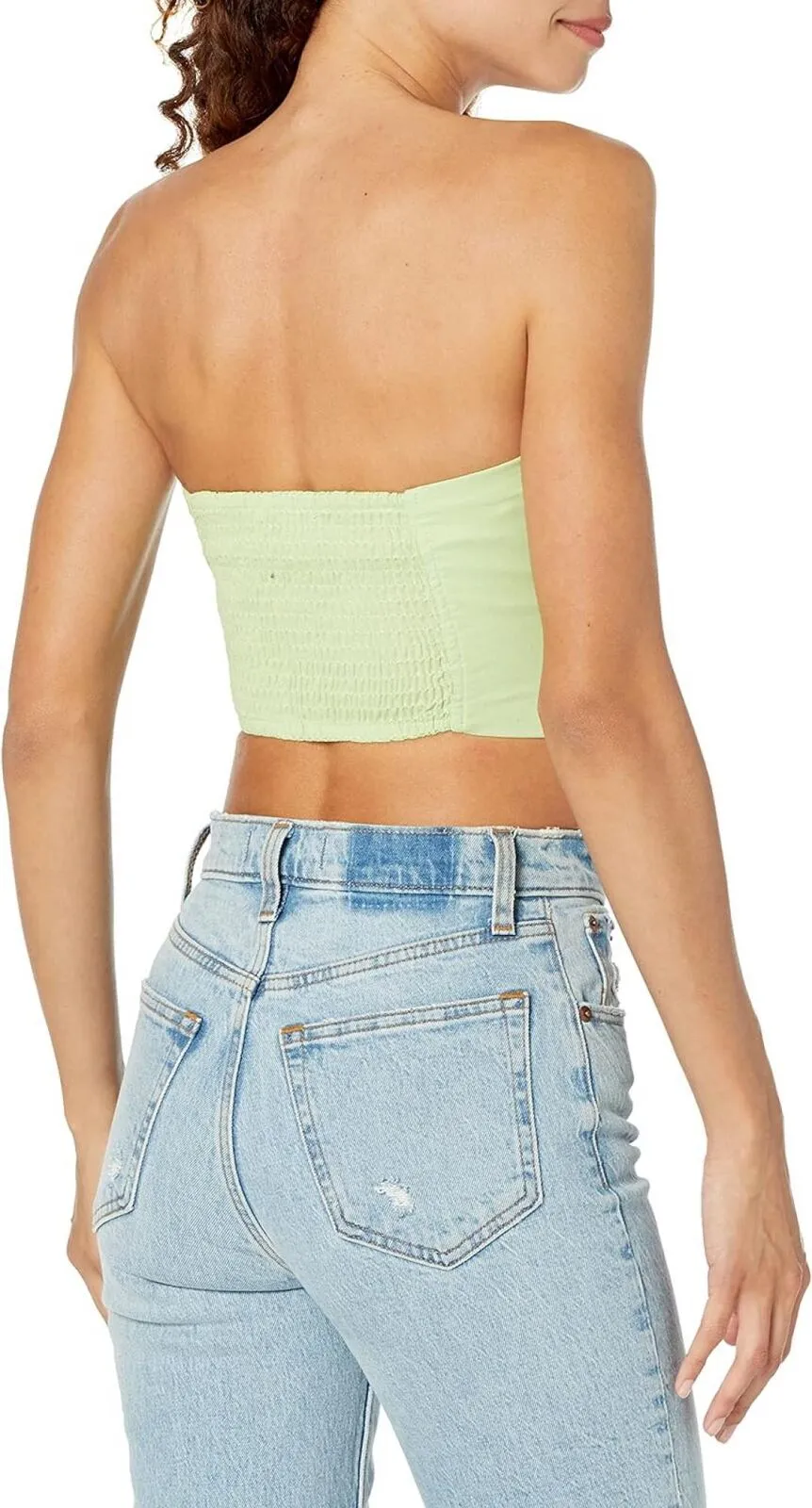 Nia Women's Linen Blend Marissa Corset Lime Green M