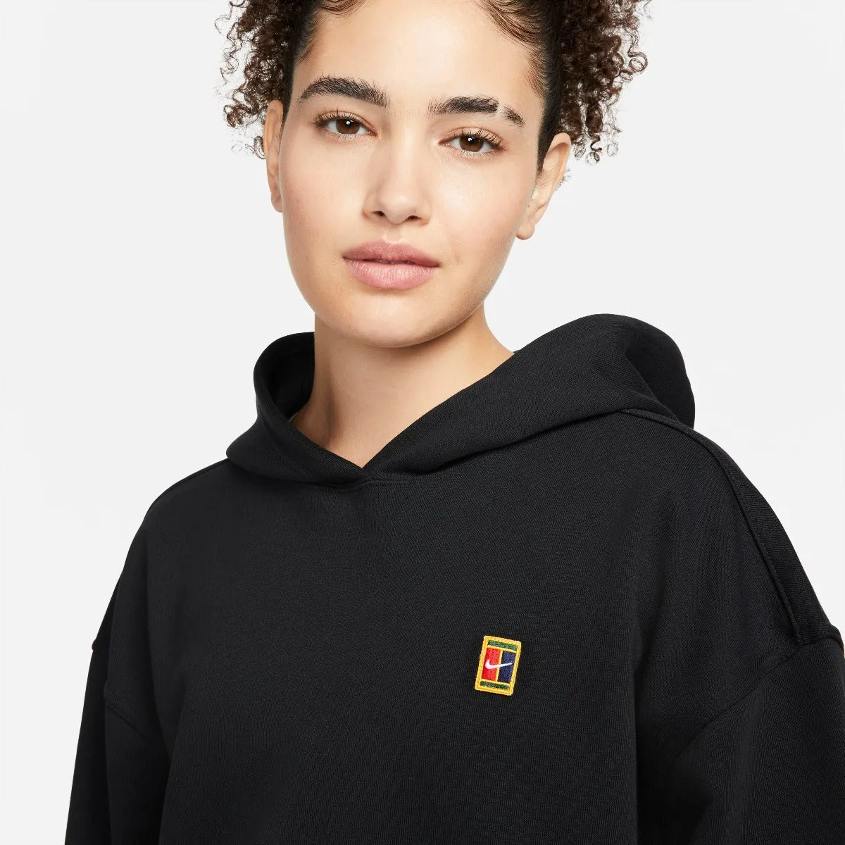 Nike Women's Fleece Heritage Tennis Hoodie (Black)