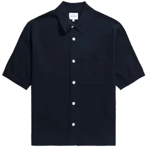 Norse Projects Rollo Cotton Linen Shirt Dark Navy