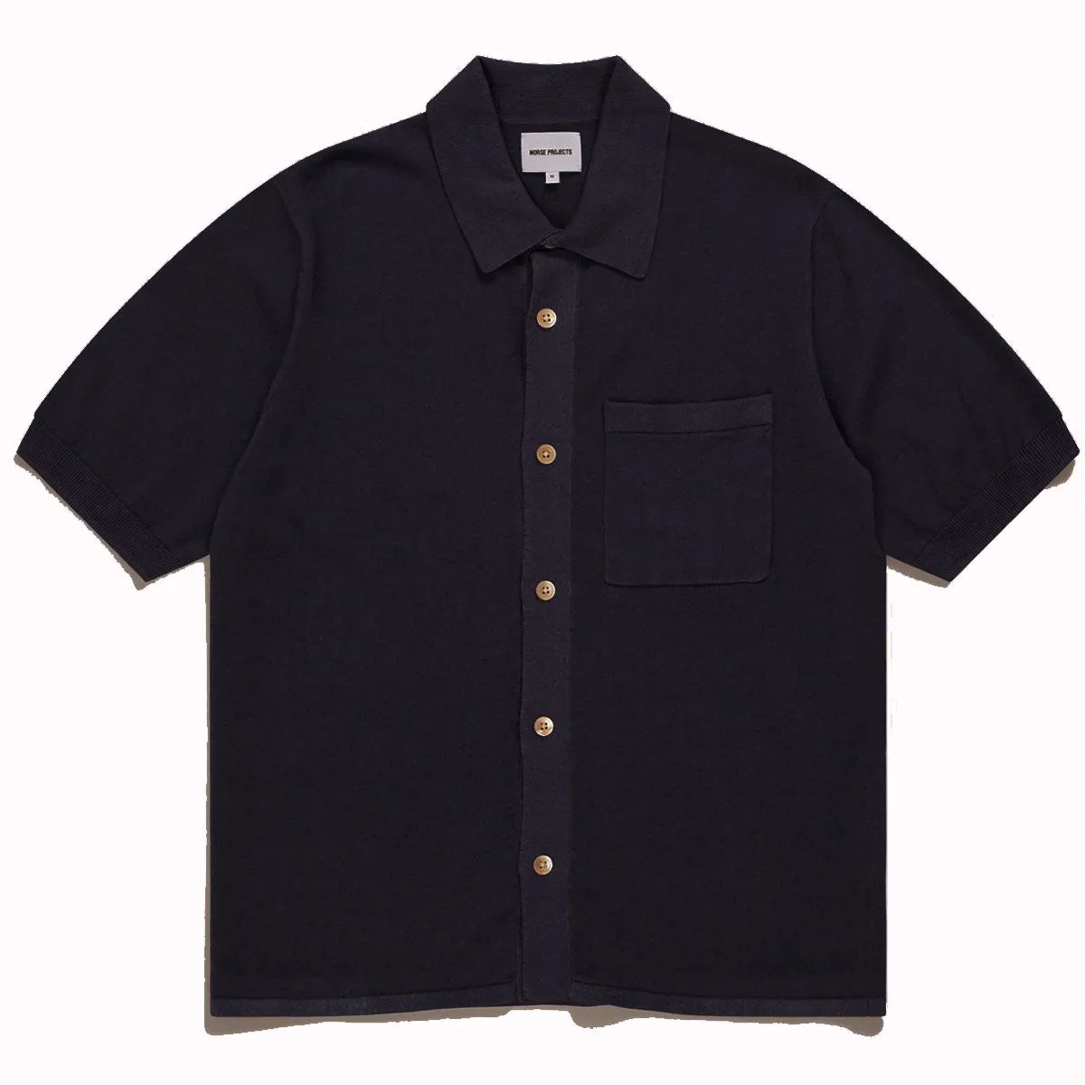 Norse Projects Rollo Cotton Linen Shirt Dark Navy