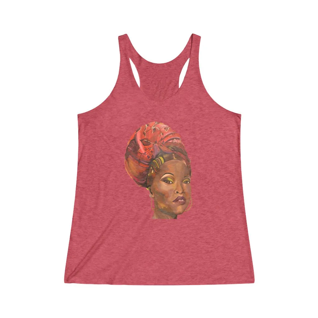 NUBIAN QUEEN - Women's Tri-Blend Racerback Tank