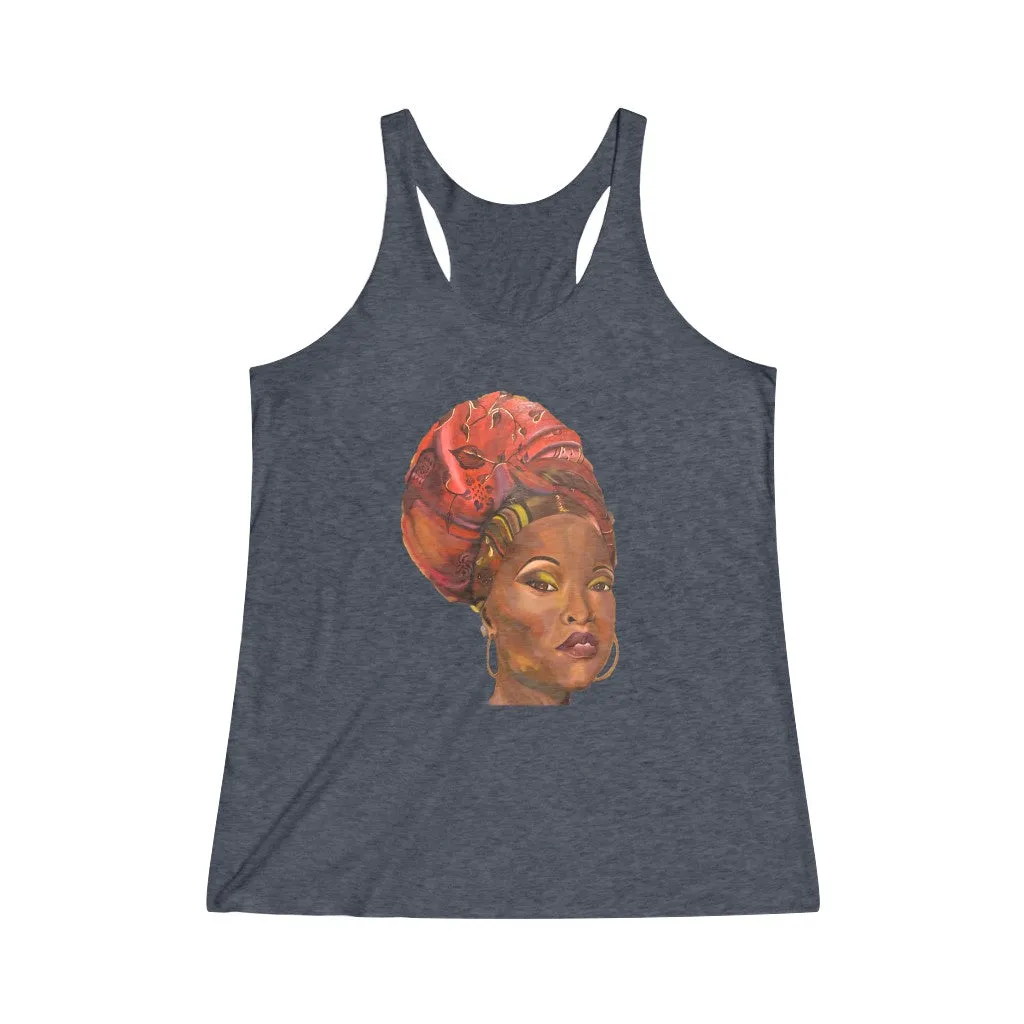 NUBIAN QUEEN - Women's Tri-Blend Racerback Tank