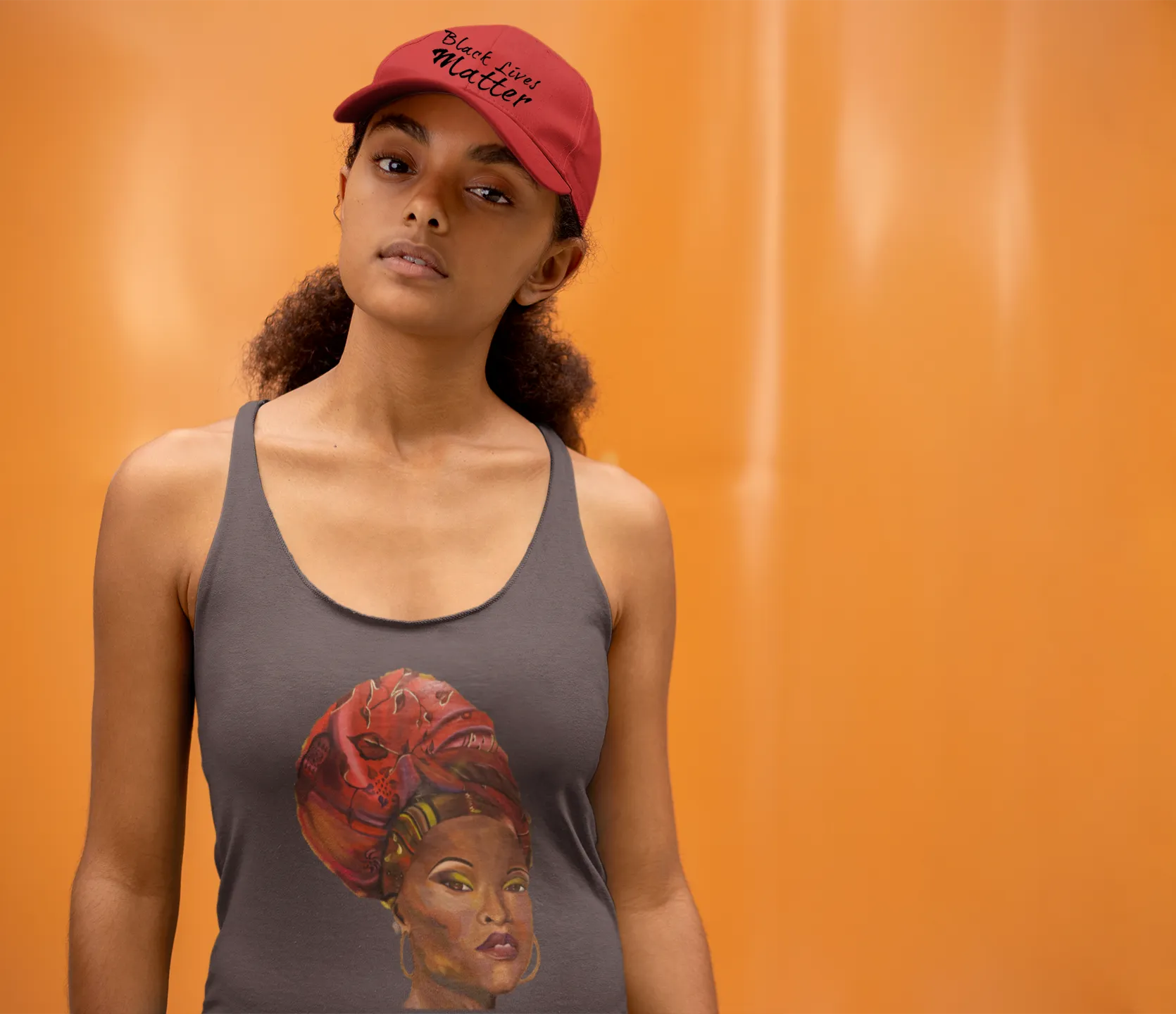 NUBIAN QUEEN - Women's Tri-Blend Racerback Tank