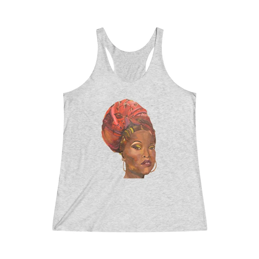 NUBIAN QUEEN - Women's Tri-Blend Racerback Tank