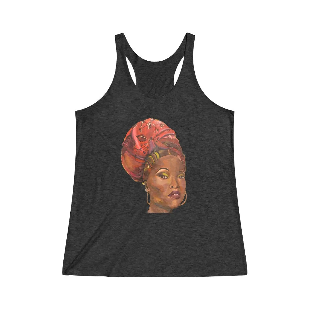 NUBIAN QUEEN - Women's Tri-Blend Racerback Tank