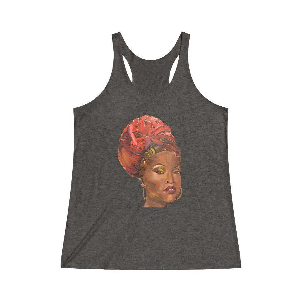 NUBIAN QUEEN - Women's Tri-Blend Racerback Tank