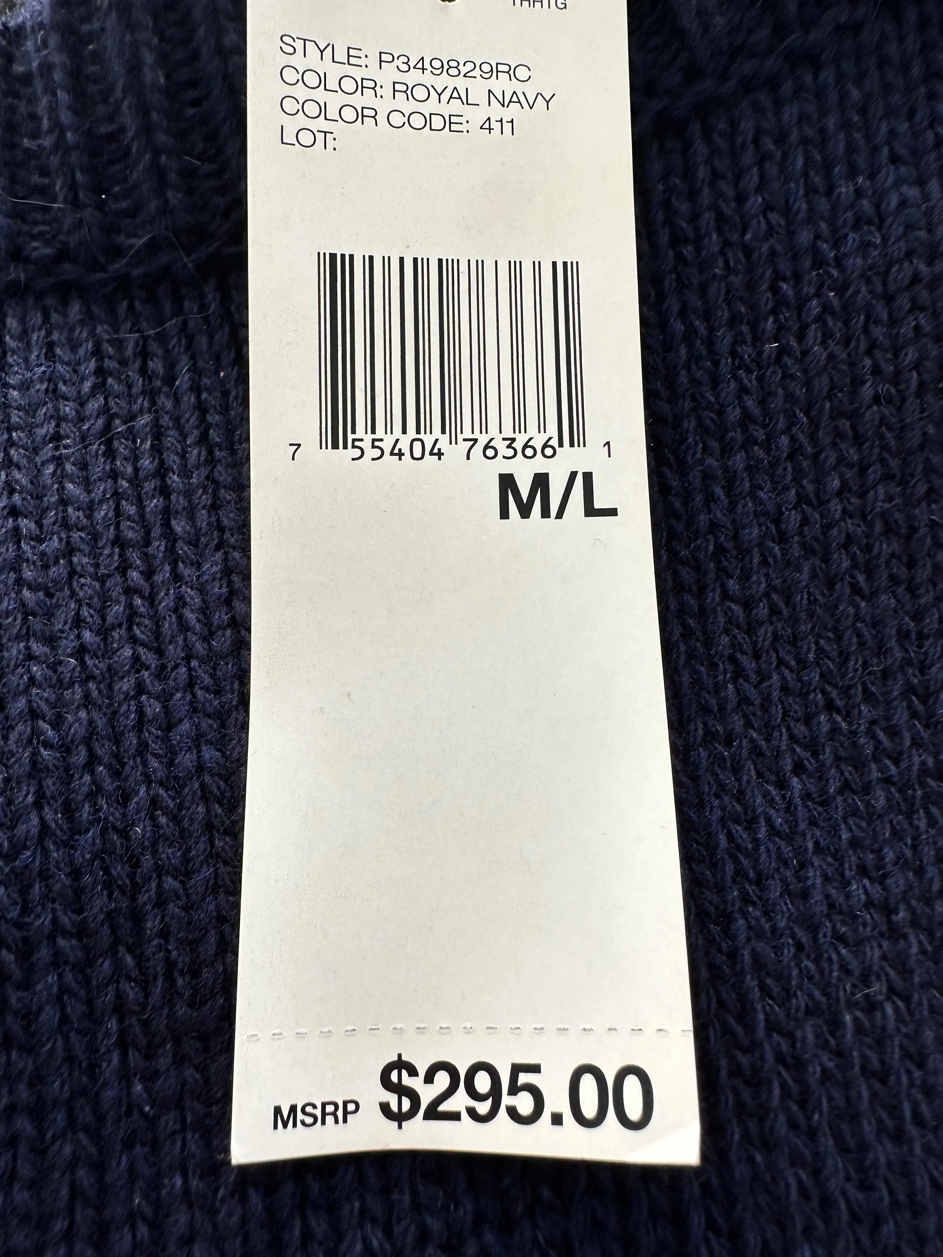 NWT - DKNY navy blue grey Wool Silk Cashmere Poncho Cape Sweater - M / L