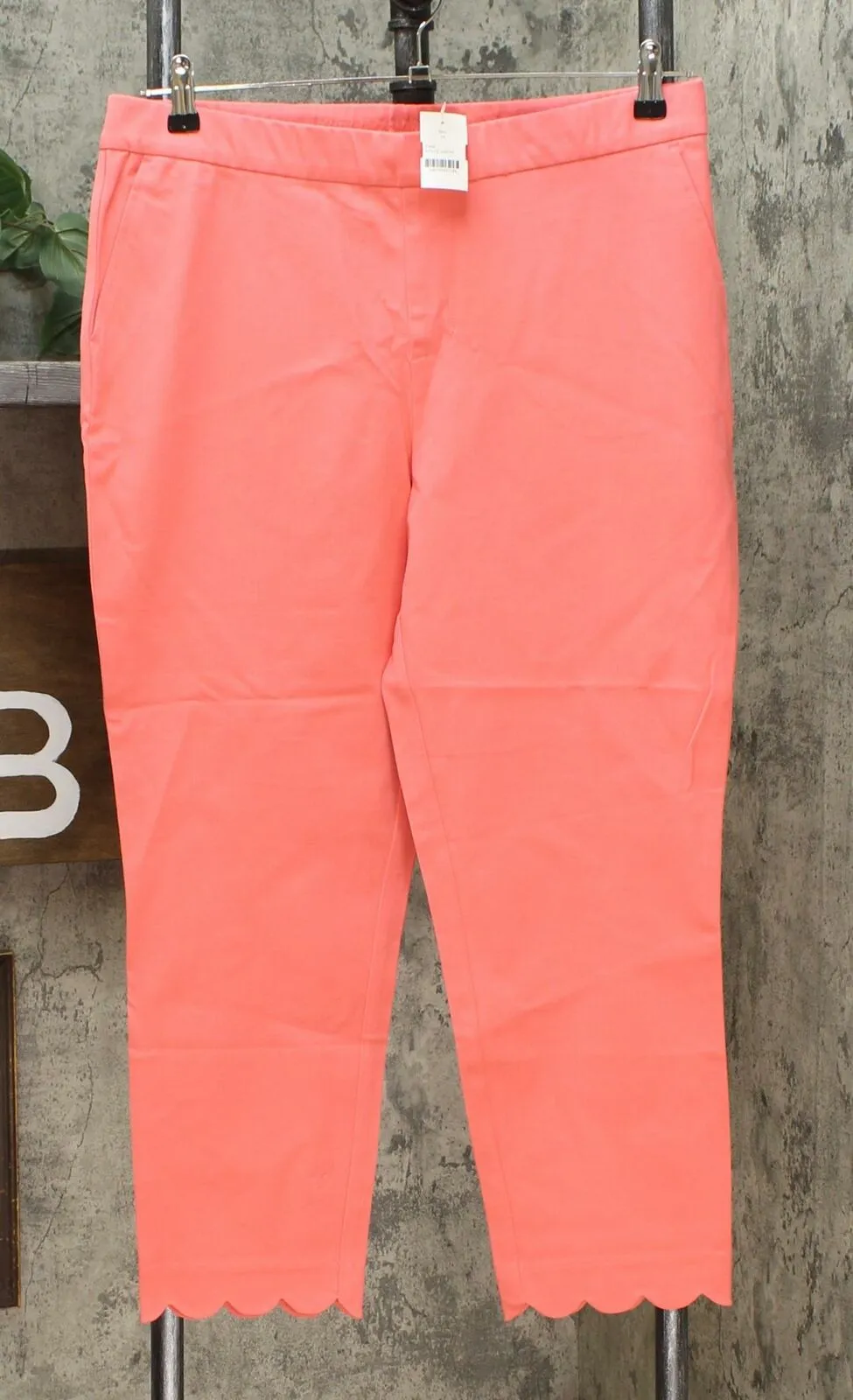 NWT Lemon Way Women's Flawless Twill Scallop Hem Crop Pants 10 14 16