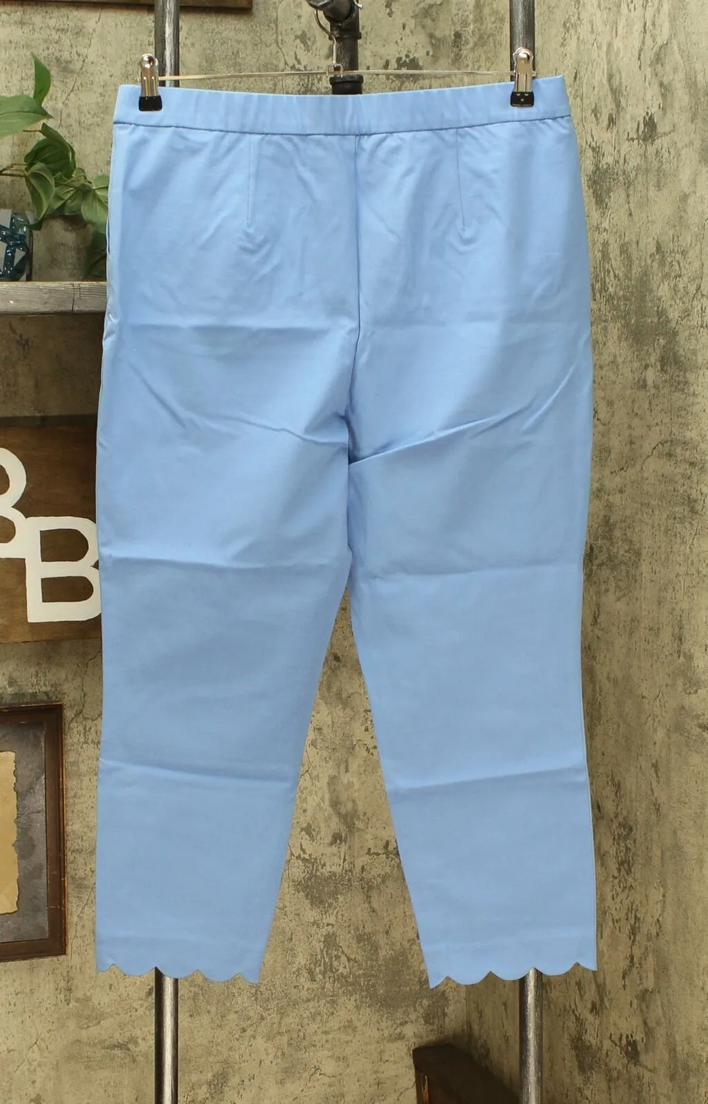 NWT Lemon Way Women's Flawless Twill Scallop Hem Crop Pants 10 14 16