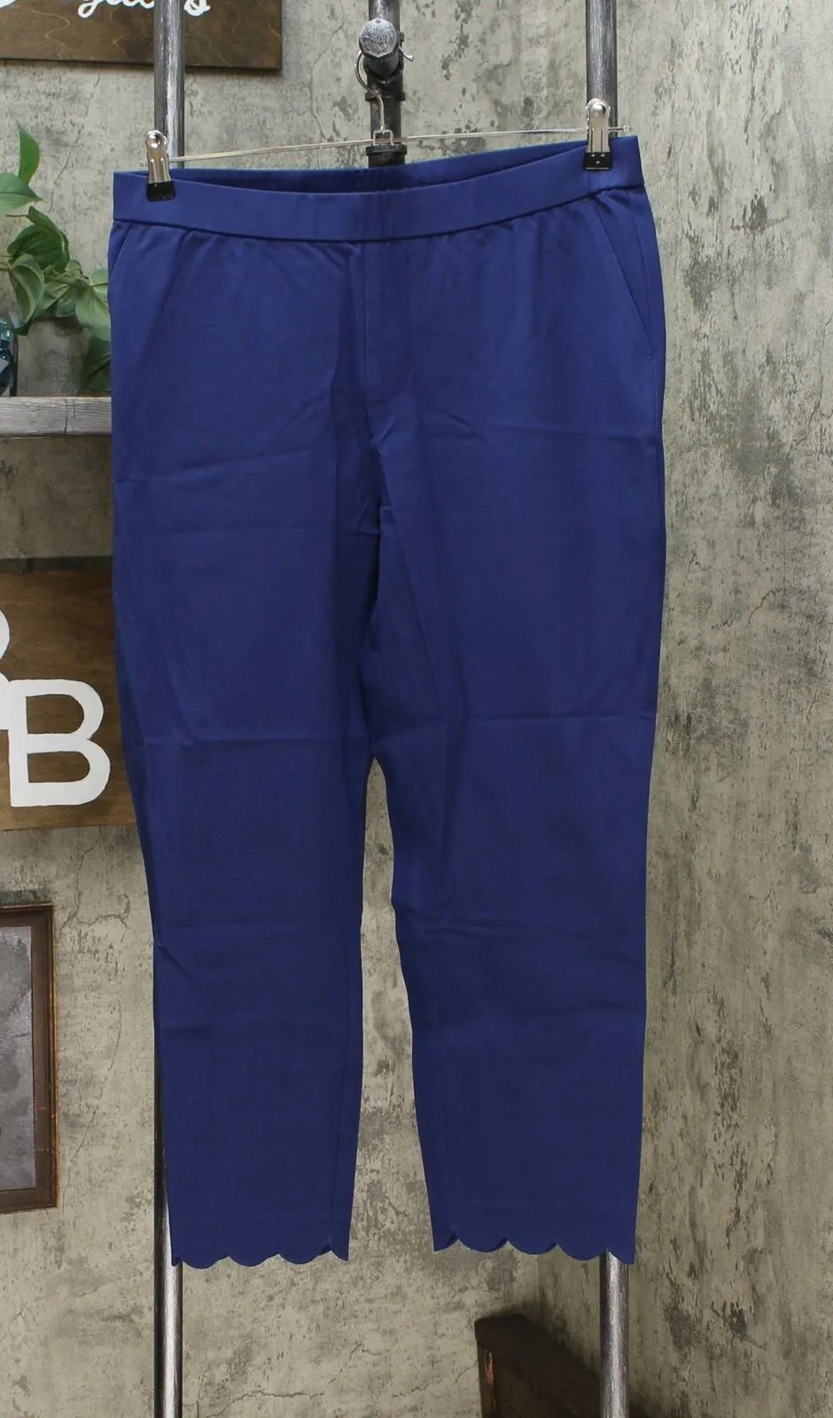 NWT Lemon Way Women's Flawless Twill Scallop Hem Crop Pants 10 14 16