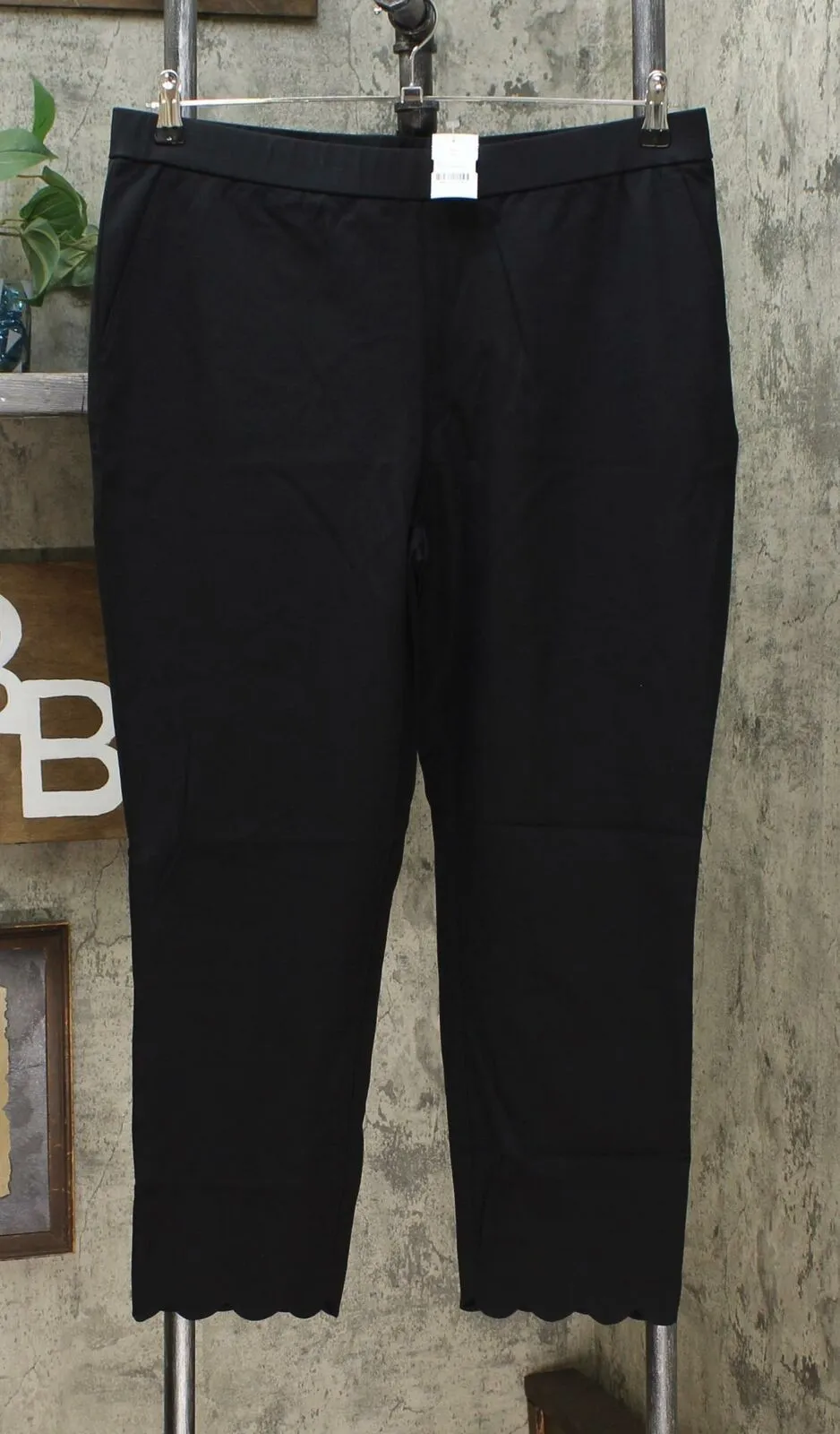 NWT Lemon Way Women's Flawless Twill Scallop Hem Crop Pants 10 14 16