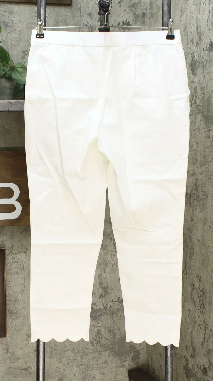 NWT Lemon Way Women's Flawless Twill Scallop Hem Crop Pants 10 14 16