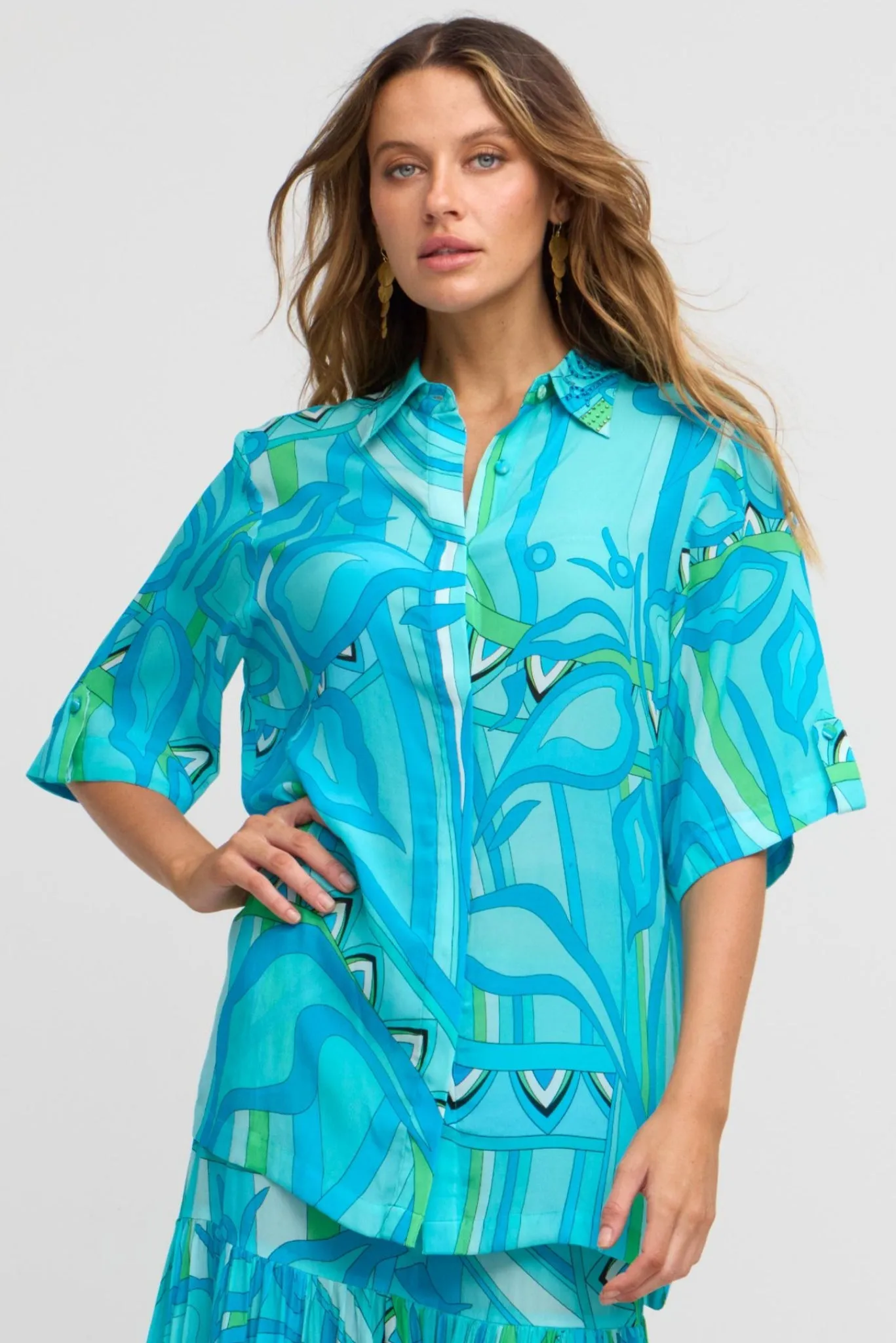 Oceanic Blues Short Sleeve Shirt