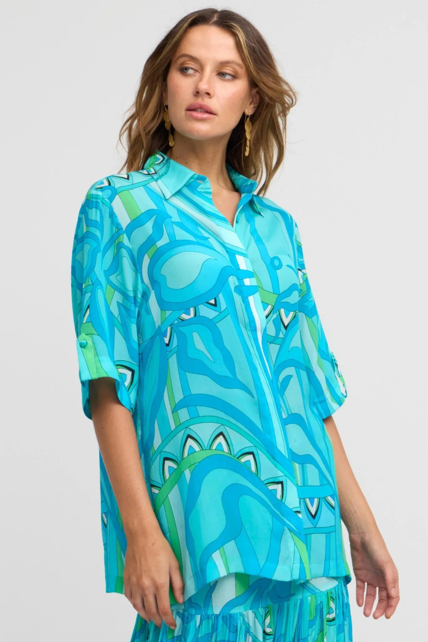 Oceanic Blues Short Sleeve Shirt