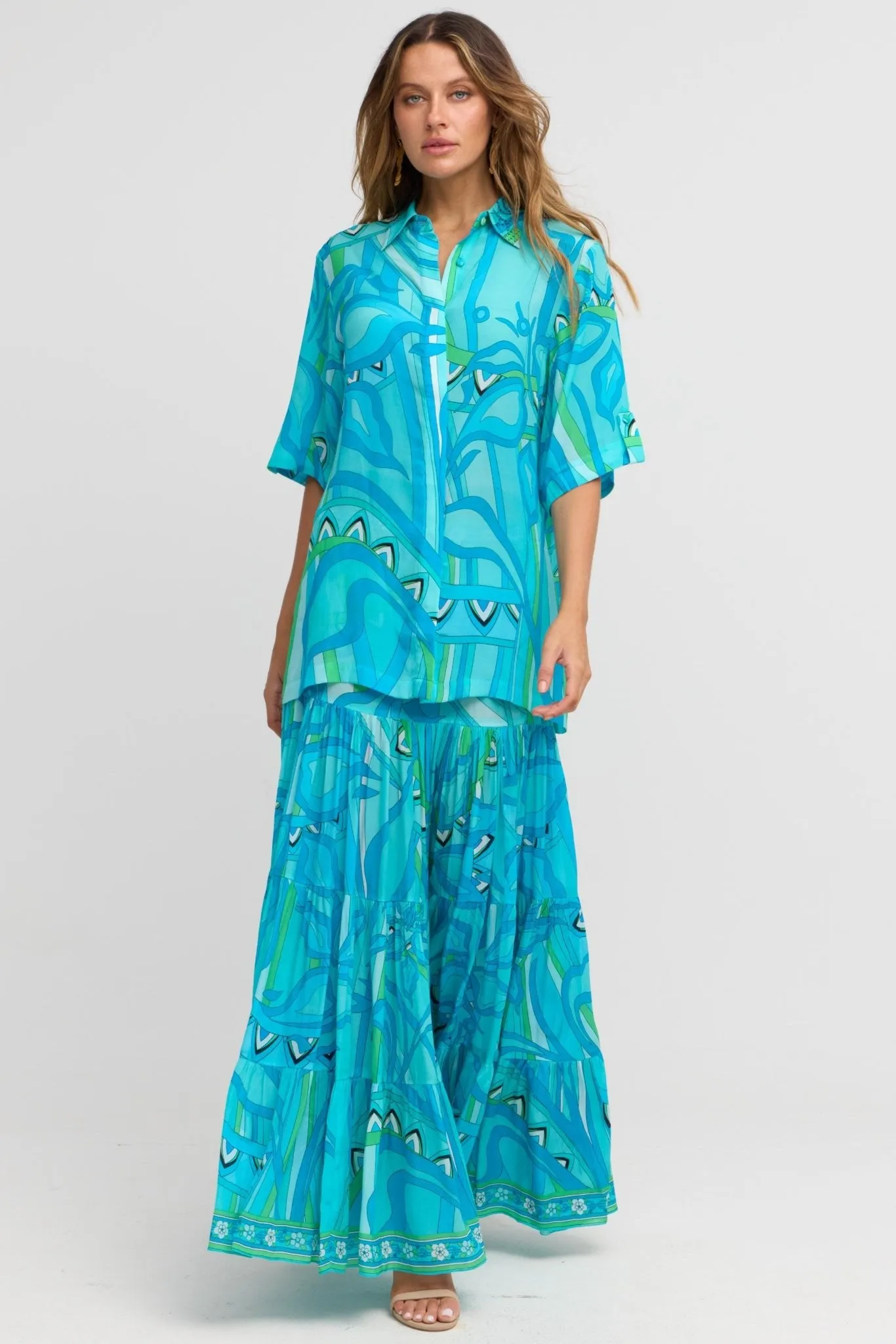 Oceanic Blues Short Sleeve Shirt