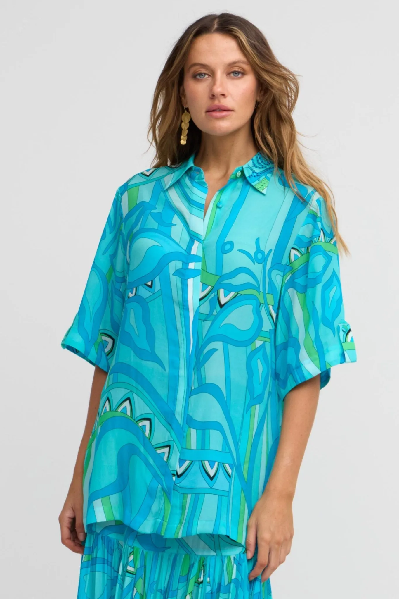 Oceanic Blues Short Sleeve Shirt