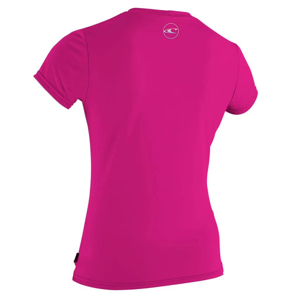 O'Neill Girls Premium Skins Short Sleeved Sun Shirt  - Berry