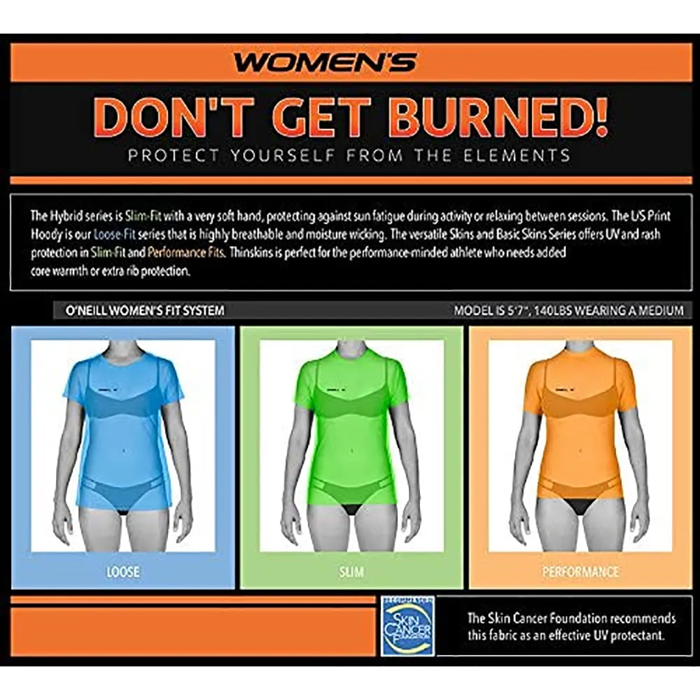 O'Neill Womens Premium Skins Short Sleeved Sun Shirt  - Papaya