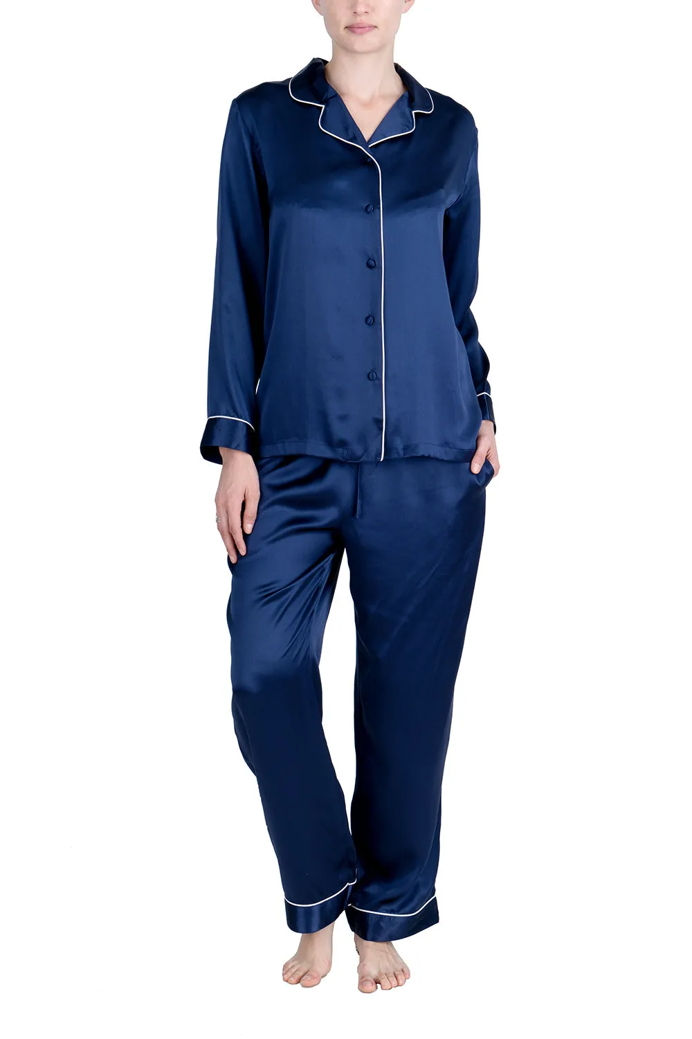 Oscar Rossa Women's Luxury Mulberry Silk Sleepwear 100% Silk Pajamas Set