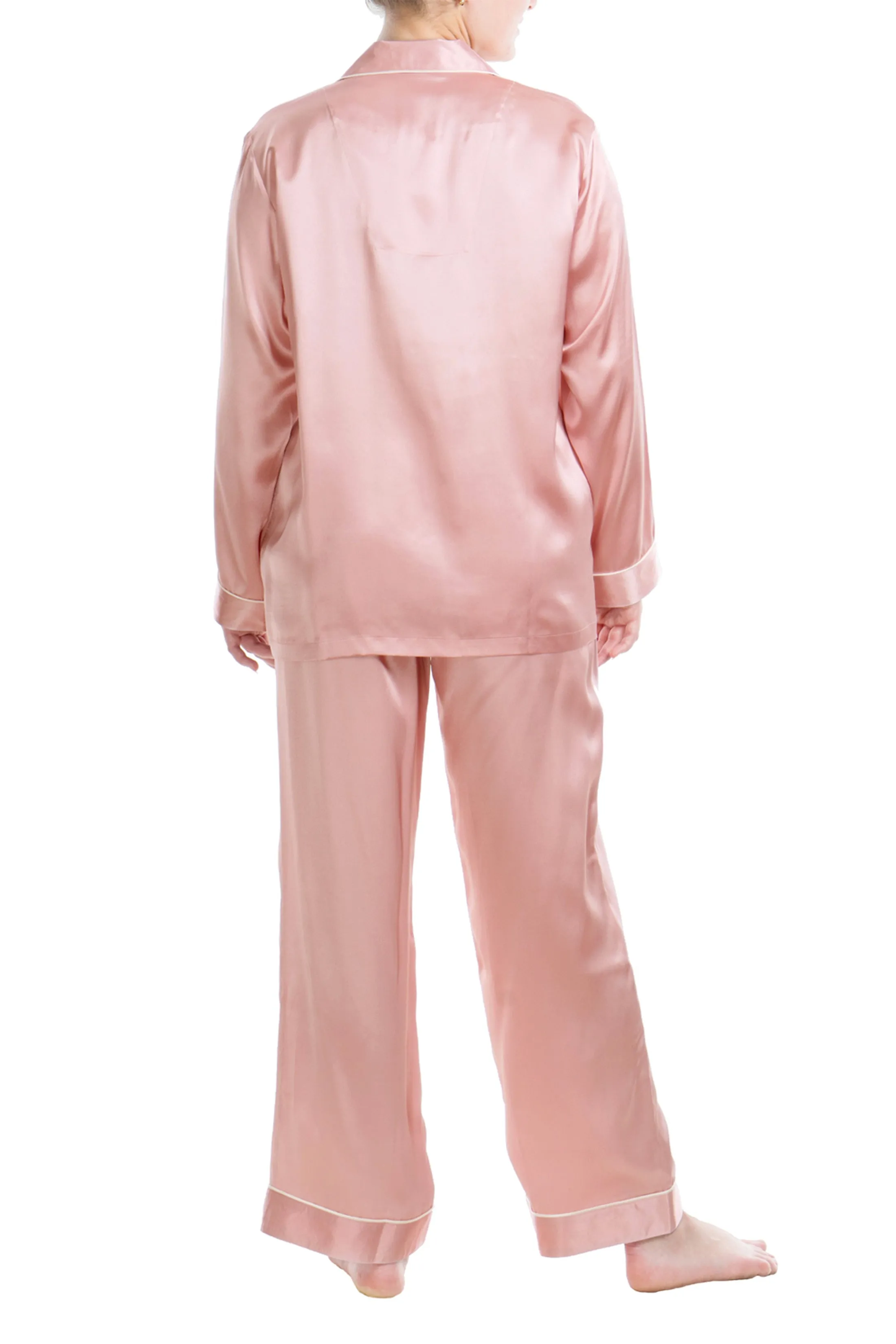 Oscar Rossa Women's Luxury Mulberry Silk Sleepwear 100% Silk Pajamas Set