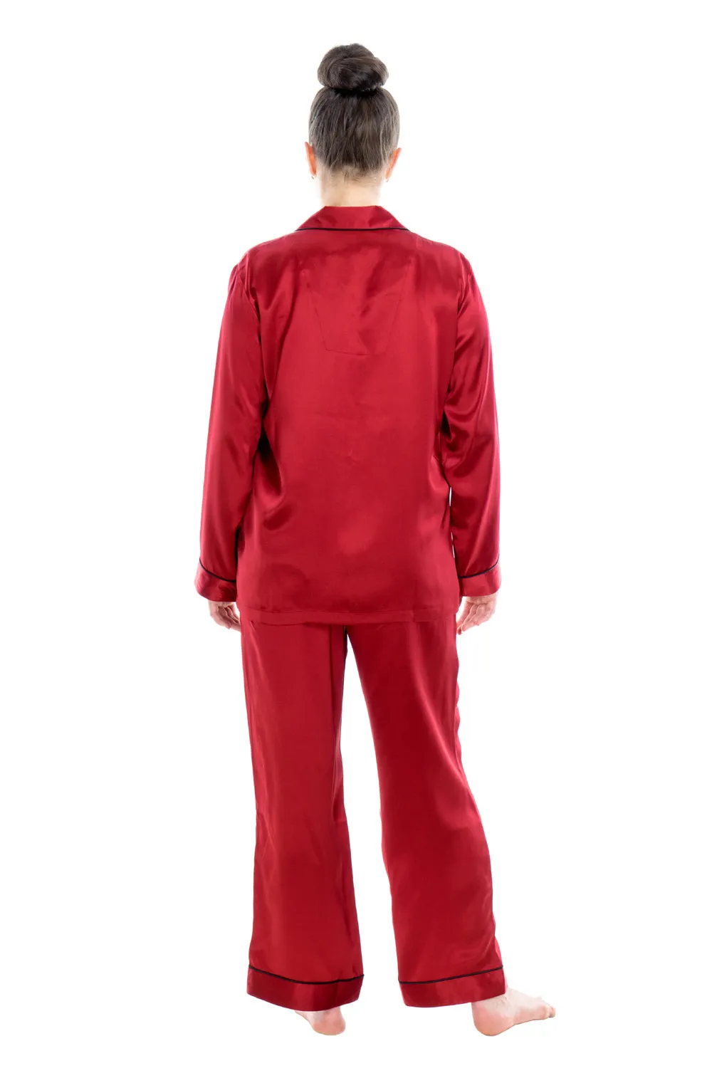 Oscar Rossa Women's Luxury Mulberry Silk Sleepwear 100% Silk Pajamas Set