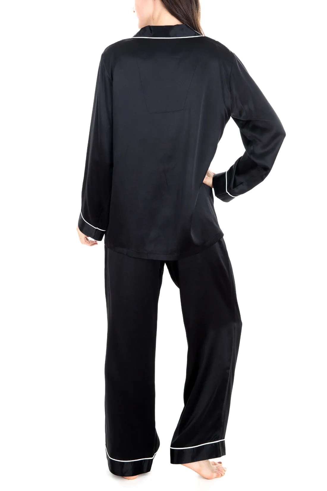 Oscar Rossa Women's Luxury Mulberry Silk Sleepwear 100% Silk Pajamas Set