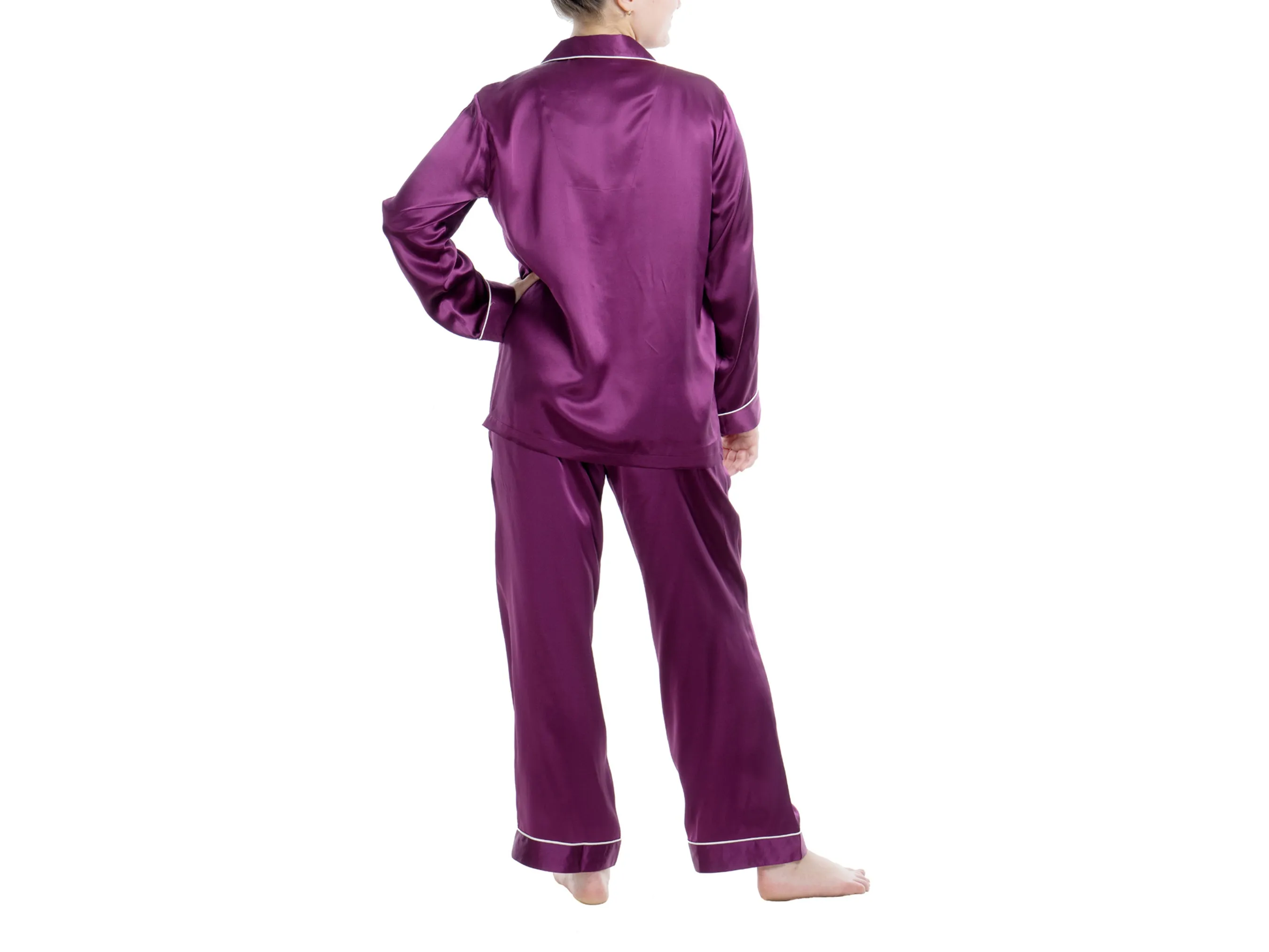 Oscar Rossa Women's Luxury Mulberry Silk Sleepwear 100% Silk Pajamas Set