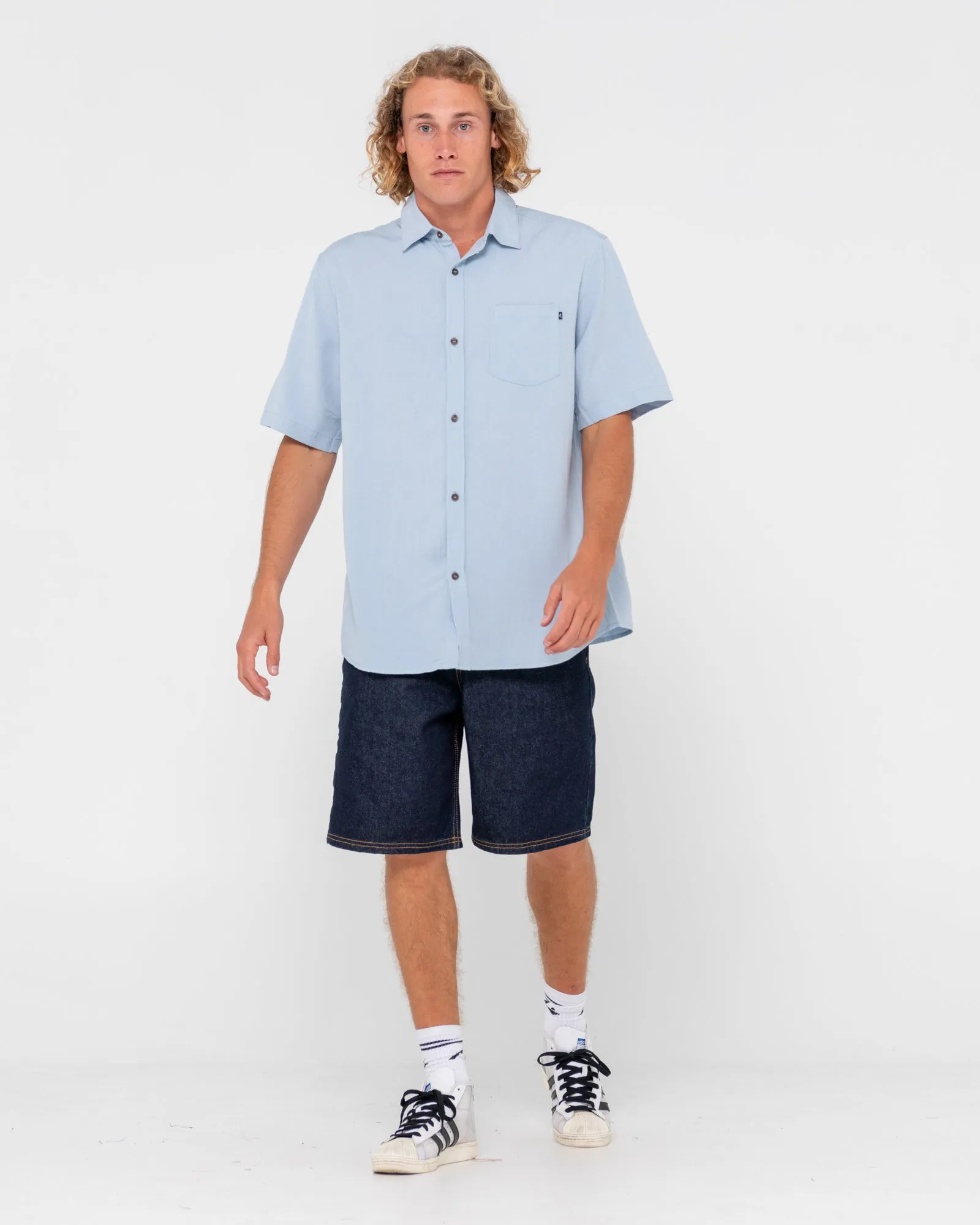Overtone Short Sleeve Linen Shirt