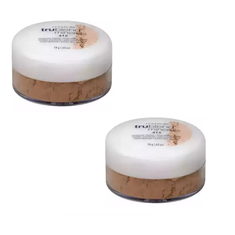 Pack of 2 CoverGirl tru BLEND Minerals Loose Mineral Powder, Translucent Medium 415