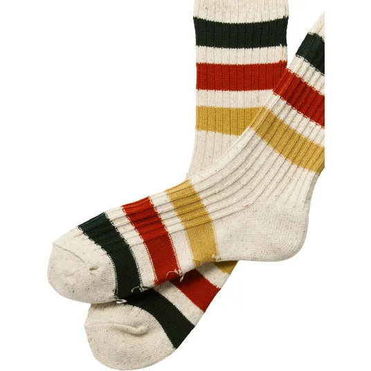 Park Stripe Crew Socks, White Stripes