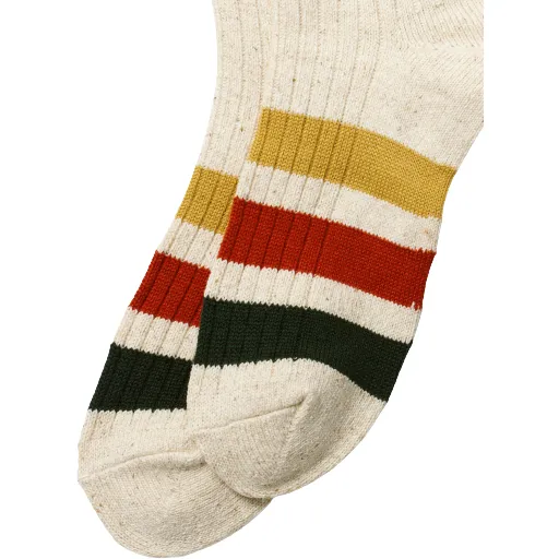 Park Stripe Crew Socks, White Stripes