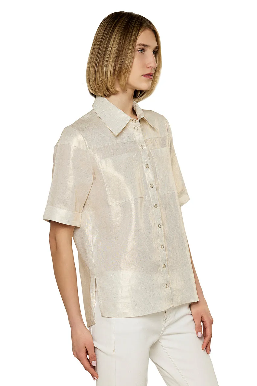 Patch-Pocket Button-Front Shirt