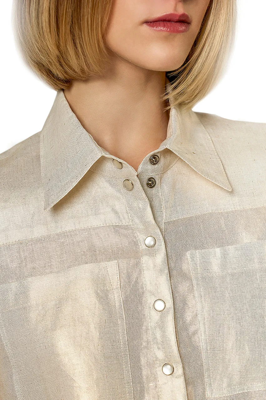 Patch-Pocket Button-Front Shirt