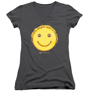 Peace Begins With A Smile - Women's V-Neck