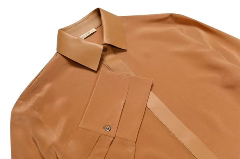 Perona   -   Womens-Shirts & Tops-Shirts -Miki-Pwa-Ss24-610-Xxs-Camel