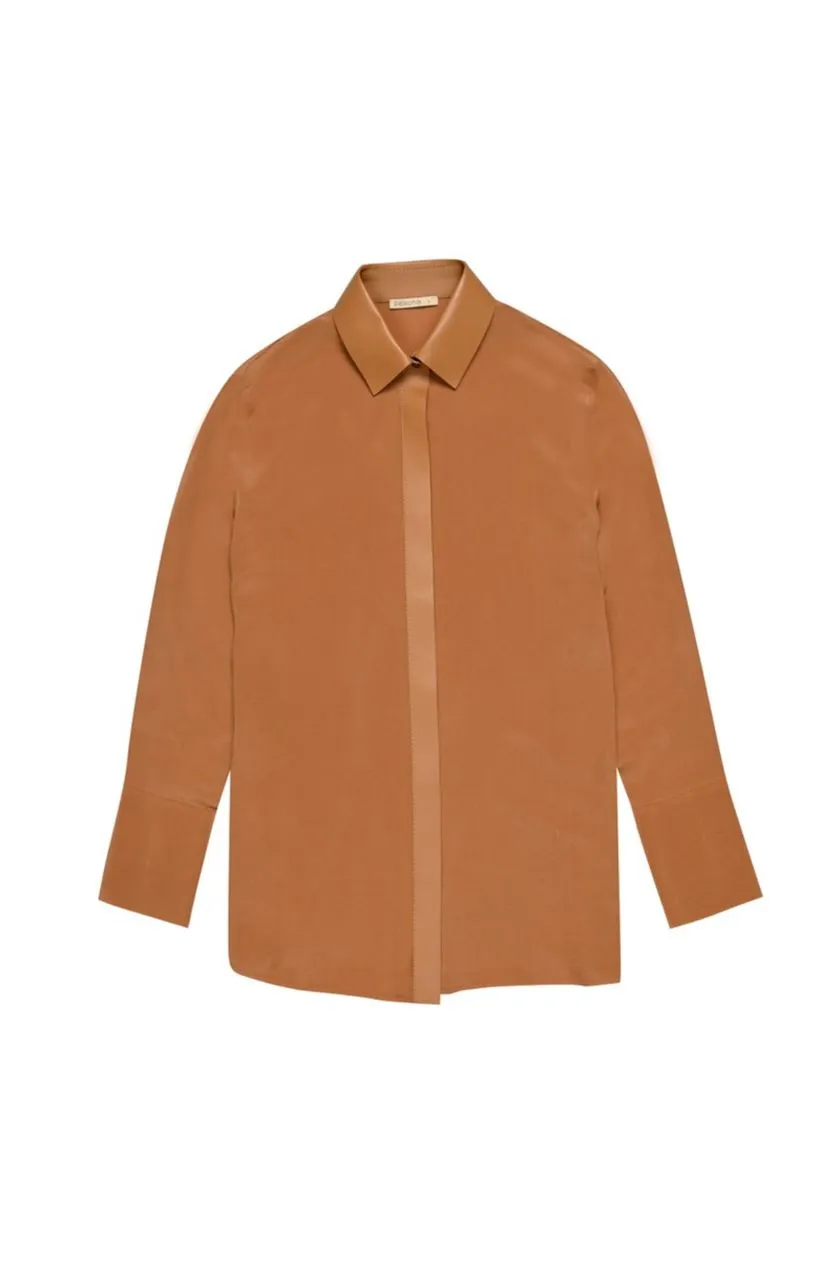 Perona   -   Womens-Shirts & Tops-Shirts -Miki-Pwa-Ss24-610-Xxs-Camel
