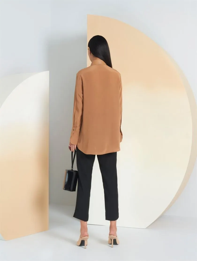 Perona   -   Womens-Shirts & Tops-Shirts -Miki-Pwa-Ss24-610-Xxs-Camel