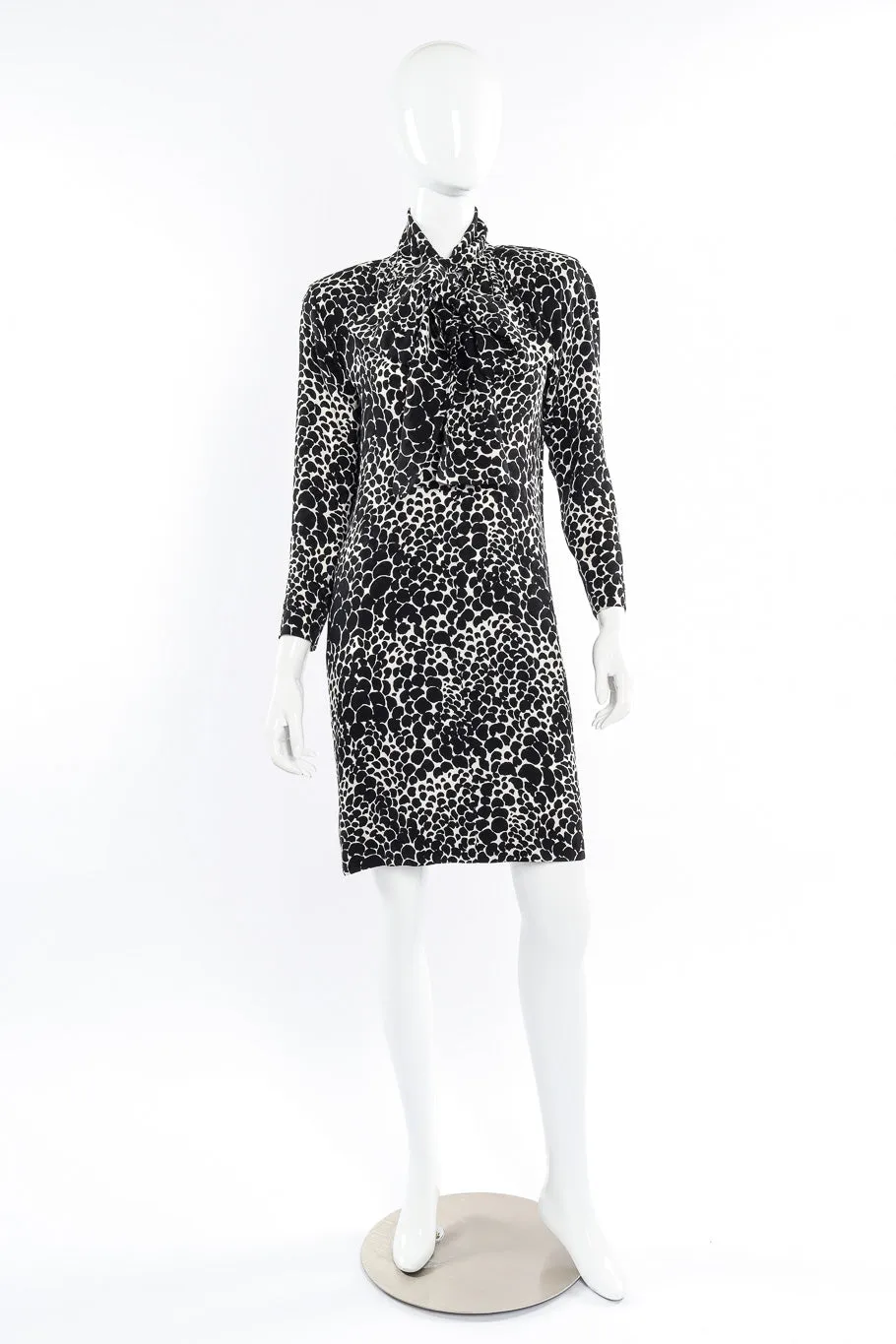 Petal Print Silk Dress