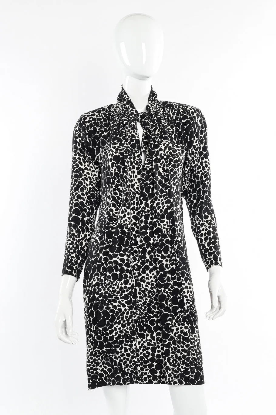 Petal Print Silk Dress